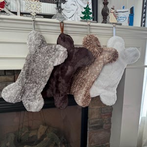 Fur Pet Christmas Stockings - Dog Stocking with Tag - Personalized Dog Bone Stocking - Gift for Dog Lover - Stocking Stuffer image 9
