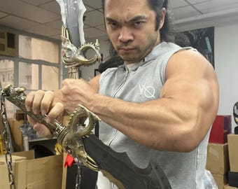 Steel God of War Sword Blade Chaos Blades cosplay metal weapon