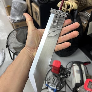 Final Fantasy VII Remake Rebirth FF7 Pequena Espada de Metal Buster Espada de Fusão Arma Acessório Abridor de Cartas