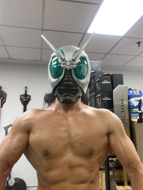 3Dプリント LED マスク 仮面ライダーシャドームーン ブラックサン