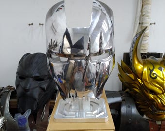 Metal LED Ironman Iron Man Helmet Mask cosplay hero