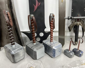 Metal Thor Hammer Mjölnir Stormbreaker Axe Ax cosplay hero