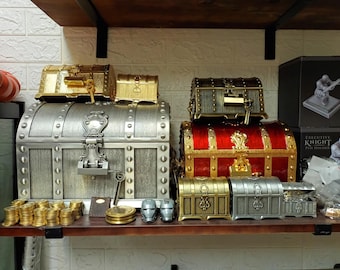 RPG Treasure Chest Gift Box metal container cosplay medieval prop