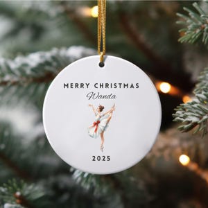 Nutcracker Girl Ballet Ornament, Merry Christmas, Personalized Ornament Gift, Christmas Ornament, Keepsake Ornament, Nutcracker Ballet Gift