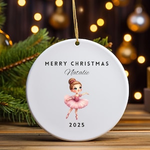 Nutcracker Girl Ballet Ornament, Merry Christmas, Personalized Ornament Gift, Christmas Ornament, Keepsake Ornament, Nutcracker Ballet Gift