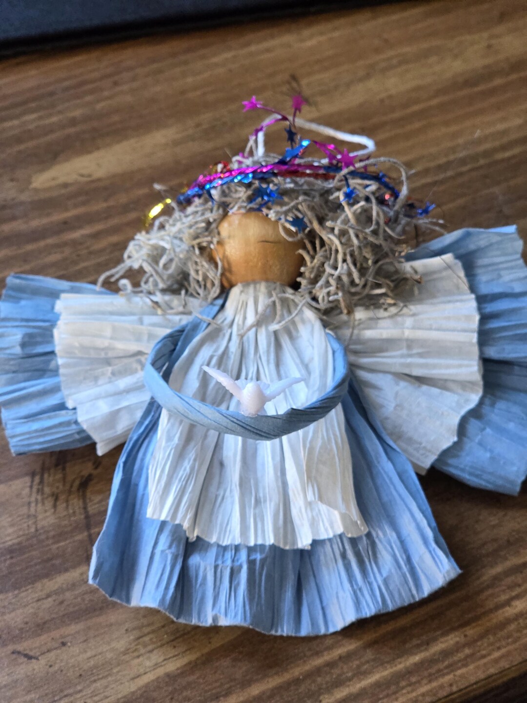Crepe Paper Angel Ornament - Etsy