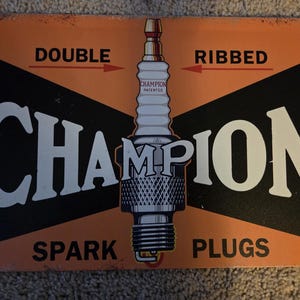 Champion spark plug sign - Etsy 日本