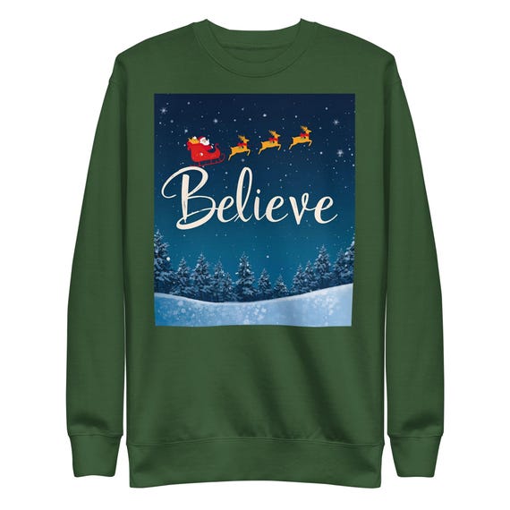 Believe Unisex Fleece Sweatshirt: Cotton-Blend, Classic Fit