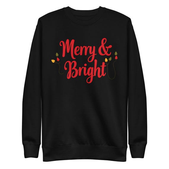 Merry & Bright Cotton Blend Unisex Sweatshirt