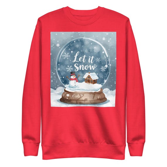 Let It Snow Unisex Fleece Sweatshirt: Winter Holiday Style