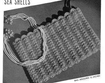 Crocheted Handbag - 1940s Vintage Crochet Pattern Digitally Restored PDF e-Book - Instant Download