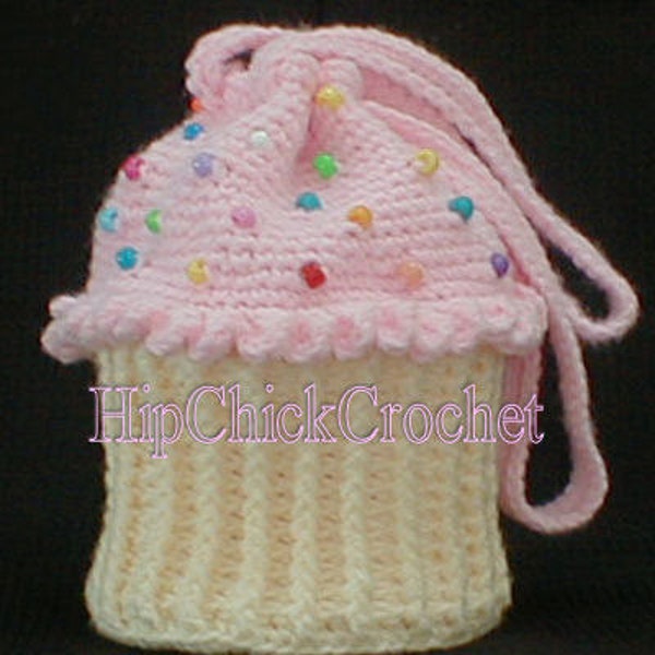Small Version Cupcake Purse or Tote Bag CROCHET PATTERN ~ Instant Download Do It Yourself DIY Crochet Pattern