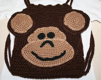 Monkey Backpack Crochet Pattern - Instant Download