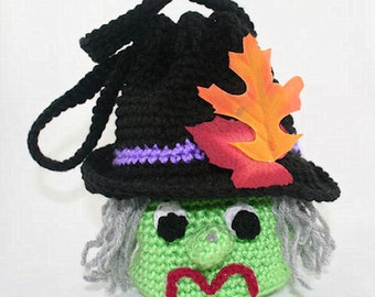 Willow Witch Purse Treat Bag -  Crochet Pattern -  Halloween - Instant Download - Free Shipping