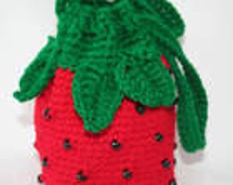 Strawberry Purse Crochet Pattern - Instant Download