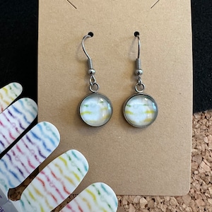 Hue Do Hue - Handmade Recycled Nail Polish Strips Color Street Fish Hook Earrings Jewelry Gift Under 10