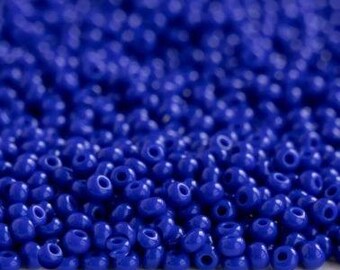 Opaque Cobalt Blue Seed Beads 8/0 – 45 Grams Glass Seed Beads for Jewelry Making, Beading, Embroidery Weaving Fishing Lure Making Supplies