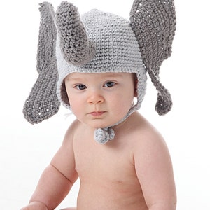 Elephant  Hat Crochet Pattern -  Instant Download