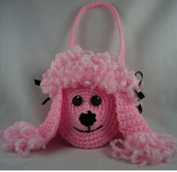 36 Poodle Crochet Patterns to Stitch Adorable Dogs, Toys, and Textured Amigurumi 23 Pink Poodle Purse