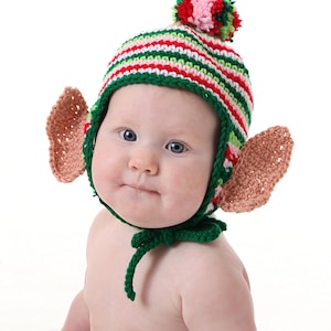 Christmas Elf Hat Baby Cap Crochet Pattern Great Photo Prop