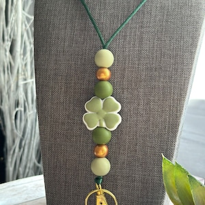 Ierse St. Patrick's Day groen goud klavertje 4 klaver klaver keycord identiteitskaart badgehouder leuk trendy uniek leraar verkoper doc dierenarts vriend geluk