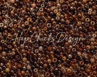 Brown Gold Glass Seed Beads Size 11/0 #11 2mm  Miyuki Round Rocaille Jewelry DIY Craft Supplies Waist Beads 10 grams Loose Seed Beads