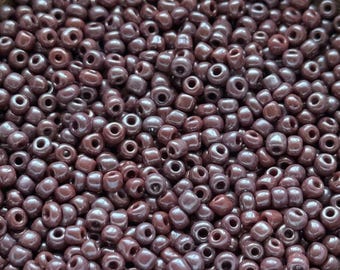Opaque Brown Mix Glass Seed Beads Size 8/0 | 50 Grams Orange Rocaille Beads  Jewelry Making Beadwork Crochet Weaving Embroidery DIY Crafts