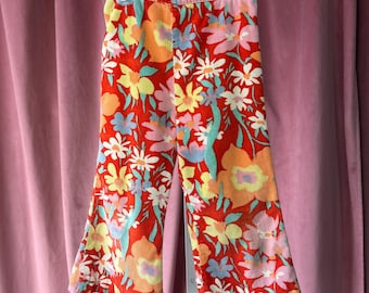 Pantaloni vintage anni '60 Flower Power - Taglia 4T - Stampa AOP per bambini piccoli