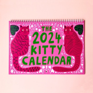 2024 Kitty Calendar 2024 Wall Calendar Cat Calendar 2024 Wall Planner image 1