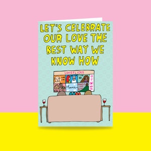 Greeting Card - Let's Celebrate Our Love The Best Way We Know How | Valentine's Day Card | Romantic Card