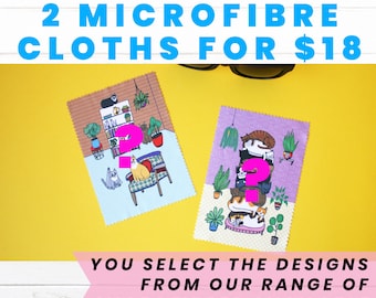 2 Microfibre  Cloth Bulk Discount | Glasses Cleaning Cloth | Lens Cleaner