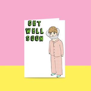 Get Well Soon Card - Cone Head