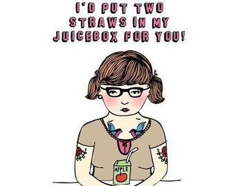 Romantic Greeting Card - Juice Box