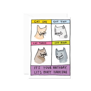 Greeting Card Cat One Cat Two Cat Three Cat Four It's image 2
