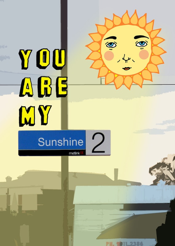 Melbourne Card You Are My Sunshine Melbourne Greeting Card 