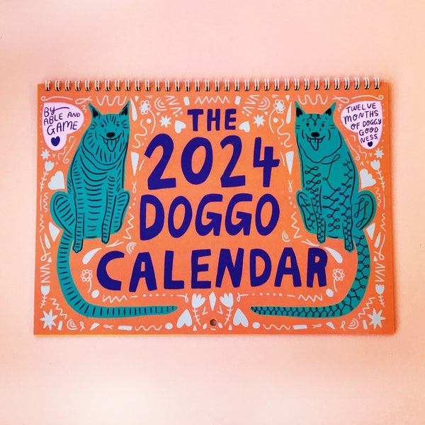 2024 Doggo Calendar | 2024 Wall Calendar | Dog Calendar | 2024 Wall Planner
