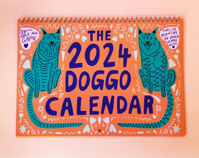 2024 Doggo Calendar 2024 Wall Calendar Dog Calendar 2024 Wall Planner