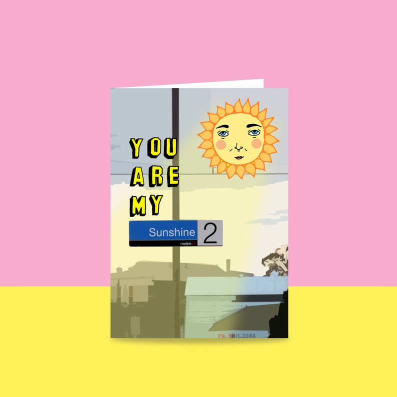 Melbourne Card You Are My Sunshine Melbourne Greeting Card Etsy