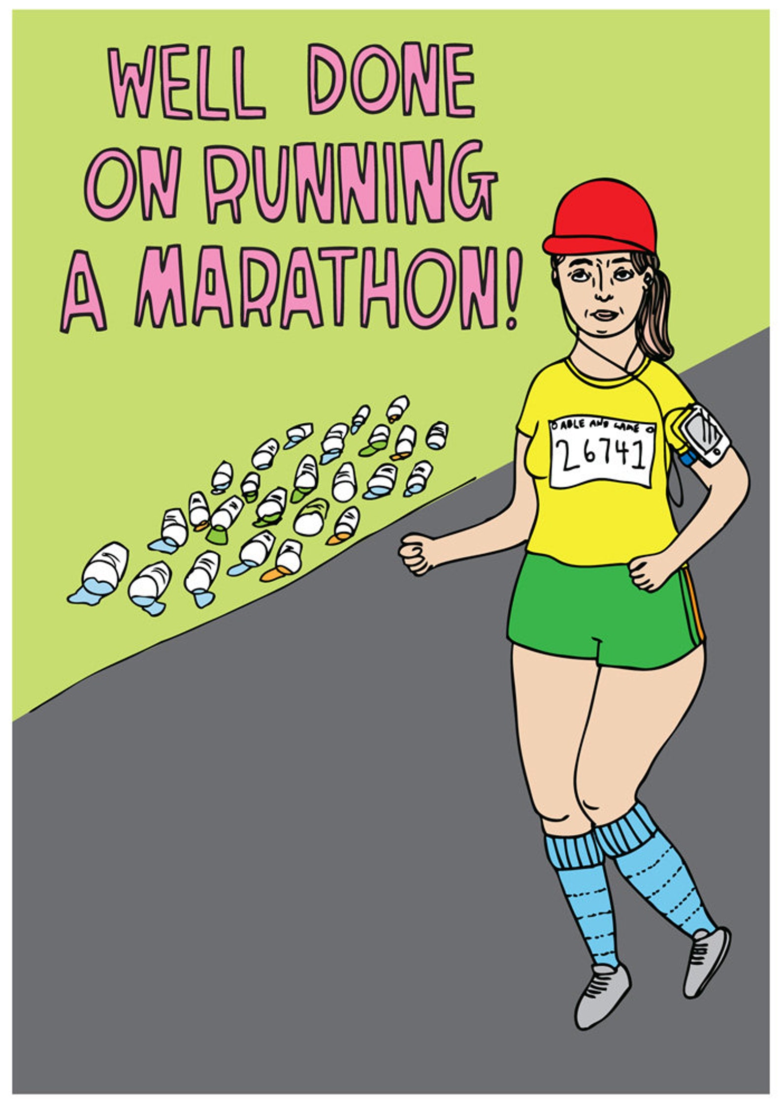 Congratulations Card Well Done on Running A Marathon Etsy