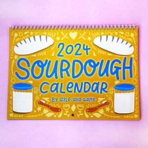 2024 Sourdough Calendar | 2024 Wall Calendar | Bread Calendar | 2024 Wall Planner
