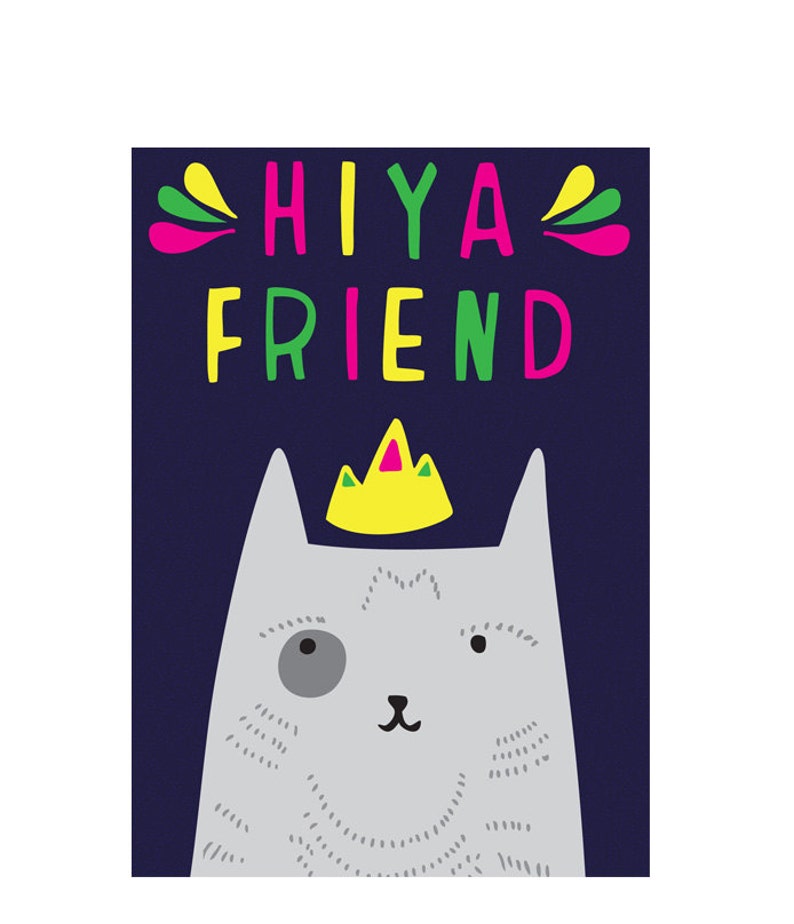 Greeting Card Hiya Friend image 1