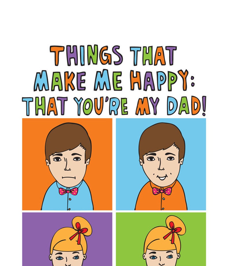 Fathers Day Card Things That Make Me Happy That You're My Dad image 1