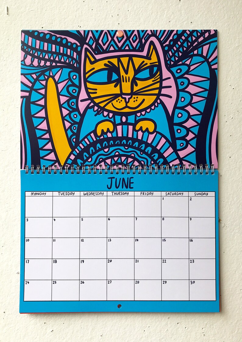 2024 Kitty Calendar 2024 Wall Calendar Cat Calendar 2024 Wall Planner image 10