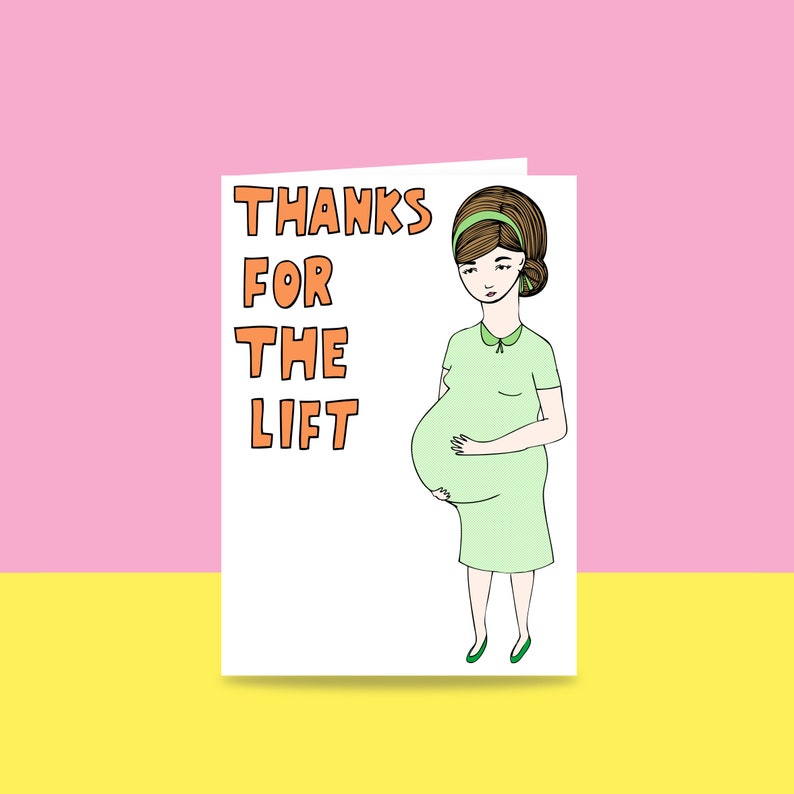 Mother's Day Card Thanks For The Lift Funny Mother's Day Card Birthday Card For Mum Mum Appreciation Card image 1