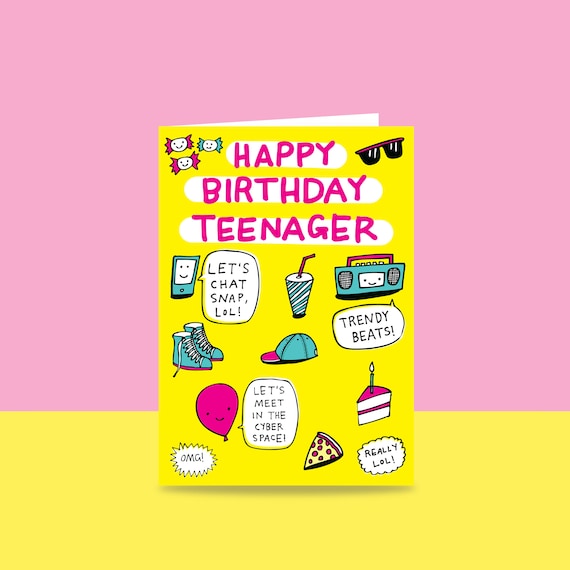 Carte D Anniversaire Adolescent De Joyeux Anniversaire Etsy Carte D Anniversaire Adolescent De Joyeux Anniversaire Etsy
