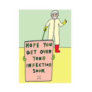 Get Well Soon Card Hope You Get Over Your Infection Soon image 2