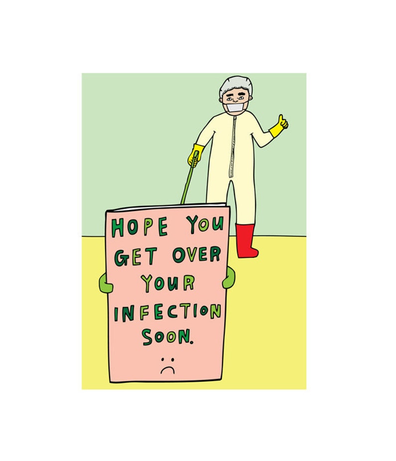 Get Well Soon Card Hope You Get Over Your Infection Soon image 2