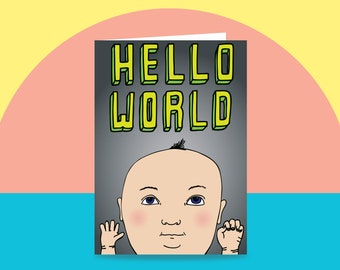 Nueva tarjeta de bebé - Hello World