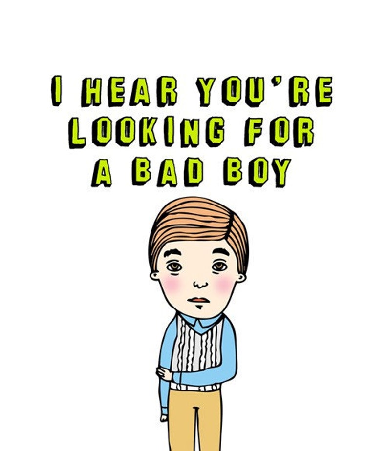 Romantic Greeting Card Bad Boy image 1