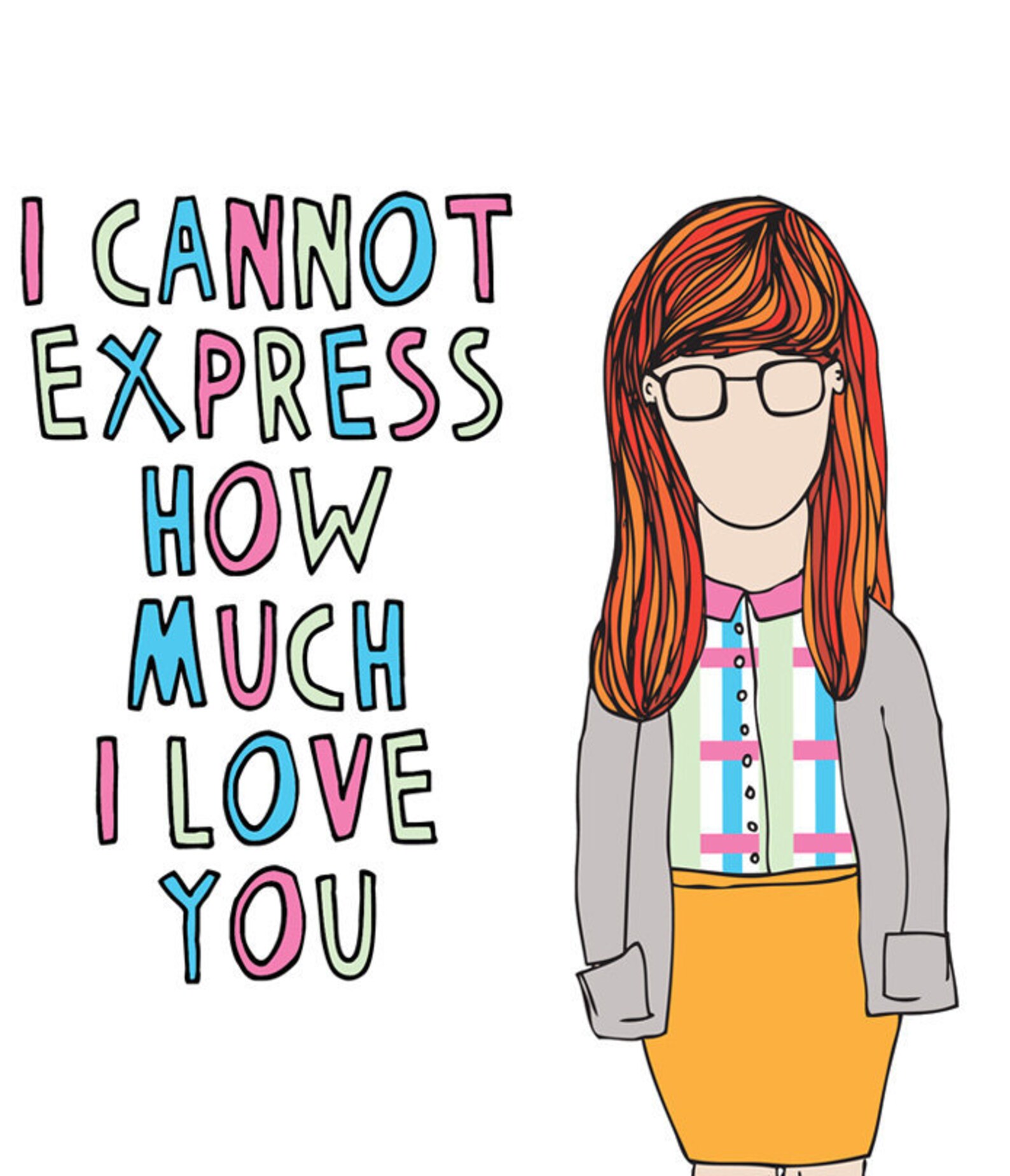 Romantic Card I Cannot Express How Much I Love You Etsy